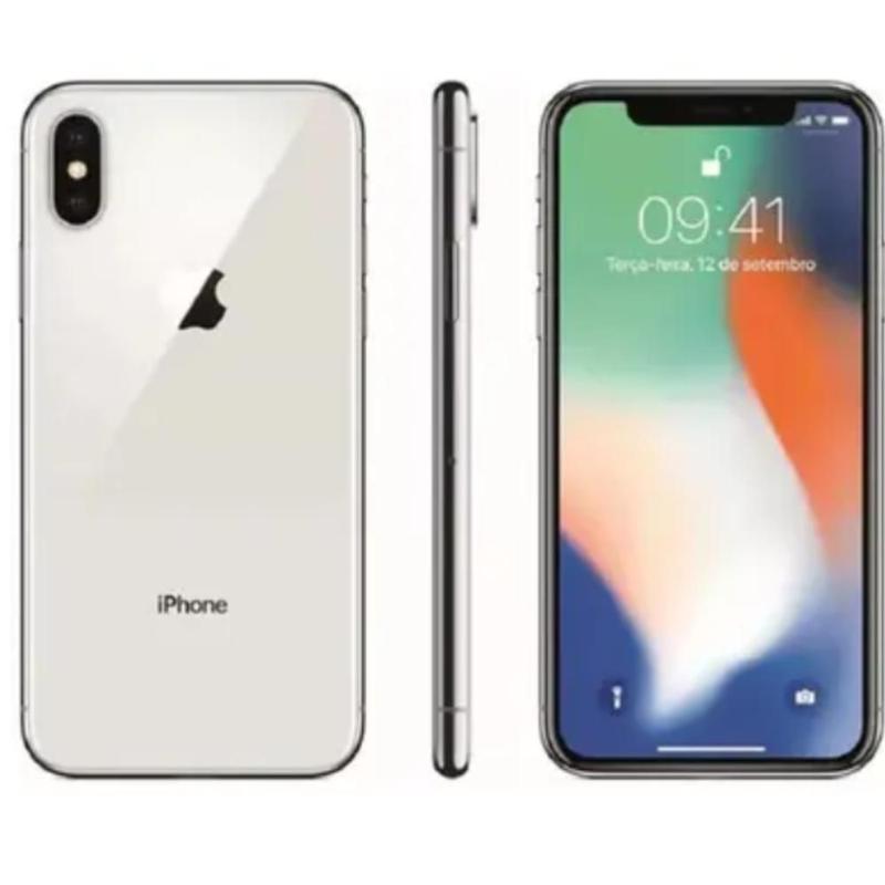 iPhone X シルバー 64GB Usado: iPhone X 64GB Prata - Outlet Bateria 70% - Apple - iPhone
